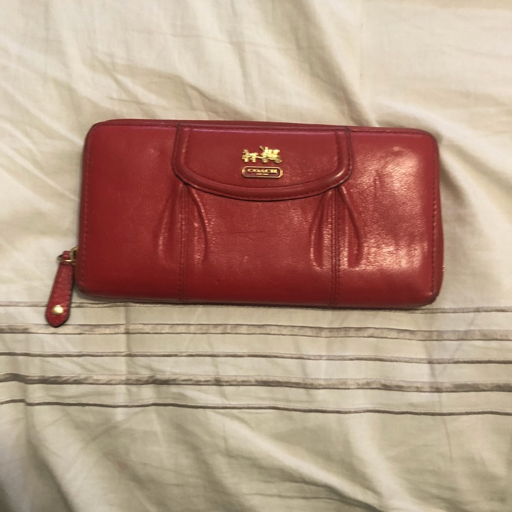 Authentic Coach red wallet